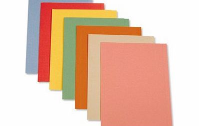 5 Star Square Cut Folder Recycled Pre-punched 180gsm Foolscap Buff [Pack of 100]